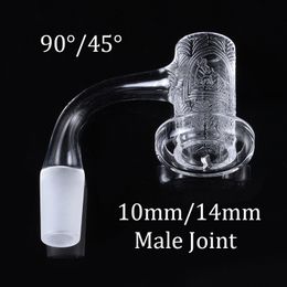 Accesorios para fumar de estilo con estampado volcánico, Banger de cuarzo de soldadura completa sin costuras, 14mm, 10mm, Bangers de articulación macho para Dab Rigs Banger Nais