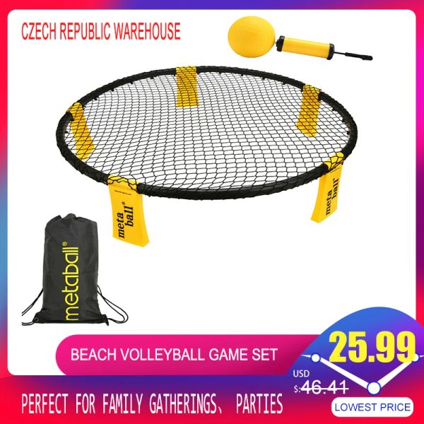 Volleyball Mini BEACK VOLLLEYBALL GAKET OUTDOOR Team Sports Lawn Fitness Equipment avec 3 balles de volleyball filet