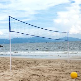 Volleyball New Badminton Net Outdoor Portable Volleyball Net Adjustable Polable avec Polon