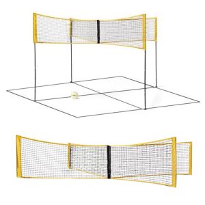 Volleybal Standaard Badminton Net Portable Cross Volleybal Net Outdoor Professional Sport Training Nets Tennisnets 4 Sides Square Net
