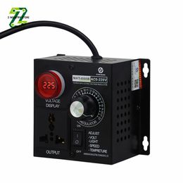 Spanningsregelaar AC 220V 4000W draagbare snelheid temperatuur lichtspanning verstelbare dimmer compacte variabele spanningscontroller