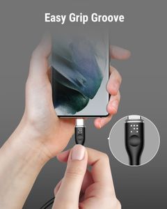Voltme PD 60W USB C tot USB Type C kabel 3A snellaadkabel QC 4.0 Telefoonlader Koord voor Samsung S22 Ultra Huawei iPhone 15