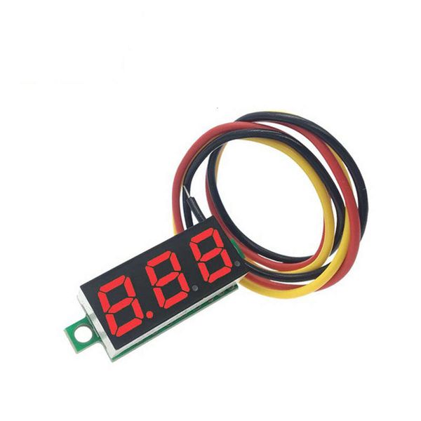 Voltmètre DC 0v-100V LED numérique LED de 0,28 pouce de tension de tension de tension Volt Tester Détecteur pour voiture automatique avec bleu rouge jaune