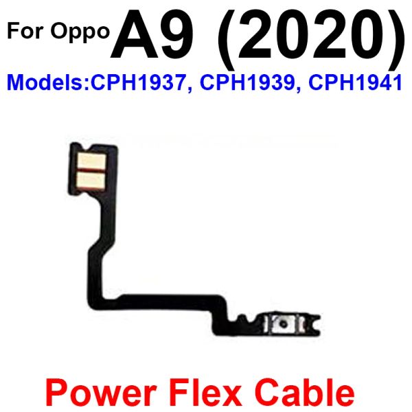 Volume Power Flex Câble pour OPPO A5 A9 A31 A33 A91 A92 A93 2020 4G sur les boutons d'alimentation OFF VOULME VOULME COURT DE FLEX Câble flexible