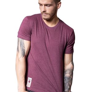 VOMINT Mens Cotton Solid T-Shirt T-shirt à manches courtes Multi Pure Color Fancy Yarns T-shirt couleur vin marron blanc lblue 210716