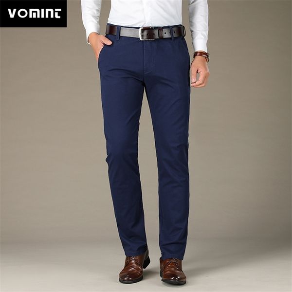 VOMINT Hommes Pantalon Coton Pantalon Droit 4 couleur Plus taille pantalon costume 42 44 Plus velours Haute Qualité Stretch mâle homme long 201128