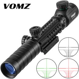 Vomz 3-9x32 bijv. Jachtbereik roodgroene stip verlichte zicht tactische sluipschutterscopes met railgrootte 11 20 mm