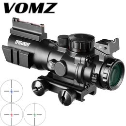VOMZ 4x32 Acog lunette de visée 20mm queue d'aronde réflexe optique portée tactique vue fusil de chasse Airsoft Sniper loupe