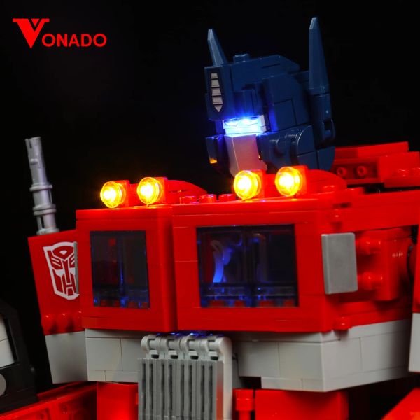 Kit de luz LED de Vonado para Ideas 10302 Optimus Prime Autobot Bloques de construcción Infantiles Juguetes de camiones Conjunto de lámparas solo iluminación sin modelo