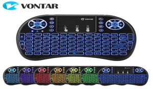 VONTAR i8 clavier sans fil russe anglais hébreu Version i8 24 GHz Air Mouse pavé tactile portable pour Android TV BOX Mini PC8060911