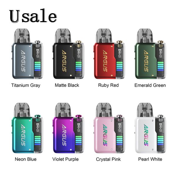 VooPoo Argus P2 Pod Kit 30W Vape Device Batterie intégrée 1100mAh 2ml 0,4ohm 0,7ohm Cartouche de remplissage supérieure Conception anti-fuite 100% authentique