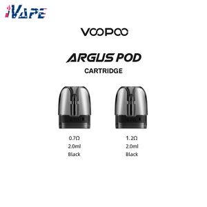 VOOPOO Argus Pod Cartouche 2 ml 0,7 ohm 1,2 ohm pour Argus / Argus-P1 Argus-Z Pod-System Kit Remplissage latéral Conception de connexion magnétique 3 pièces/paquet
