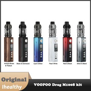 Kit VOOPOO Drag M100S avec réservoir 5.5ML UFORCE-L 18650/21700 batterie 100W mod vaporisateur de cigarette électronique adapté à la bobine PnP