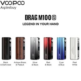 VOOPOO DRAG M100S MOD 100W TC Box MOD Vape GENETT2.0 Puce Cigarette électronique 18650/21700 Vaporisateur Fit UFORCE-L Réservoir Authentique