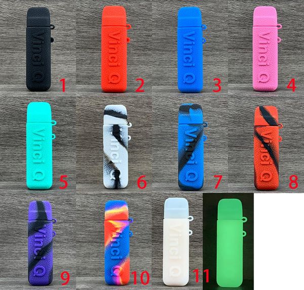 VOOPOO VINCI Q Pod Kit Estuches con textura VINCI Q pod Funda protectora de silicona de cuero Funda de goma Funda protectora de silicona colorida Wrap2071629