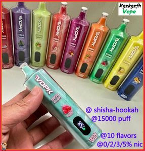 vopk shisha-hookah 15000 bouffes original 15k jetable shisha bouffée 20ml recharge préfillée 600mAh bobine de maille dtl vapme shisha 15000 Vaper 12k 18k 20k 25k