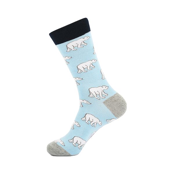 VPM Big Size Cotton Men's Men's Funny Animal Dog Elephant singe paresseux Penguin Gnee High Long Cool Skate Sock pour hommes E8