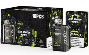 Vpro Crystal 8000 Puffs Cigarettes électroniques Capacité de la batterie 650mah E liquide Rechargeable Crazvapes