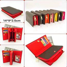 VPU-Leder kurze Brieftasche Mode hochwertiges Leder Kartenhalter Geldbörse Damenbrieftasche klassische Reißverschlusstasche239A