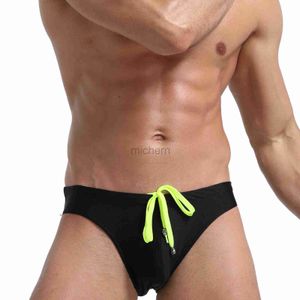 VQMJ Message de maillot de bain masculin Message de maillot de bain rapide Swimming Swimming Sexy Sexy Male Low Bathing Trunks Beach Bikini Surfing Wear D240424