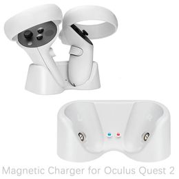 VR AR Accessorise Charger Dock magnétique pour Oculus Quest 2 accessoire casque de réalité virtuelle manette de jeu support de Station de charge rapide 231128