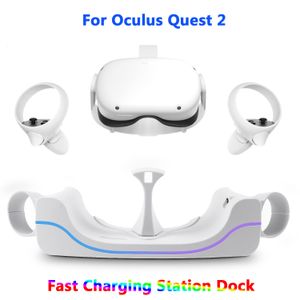 VR AR Accessorise Voor Oculus Quest 2 Snel Laadstation Dock Houder USB Type c Magnetische Charger Stand voor VR headset Controller 230712