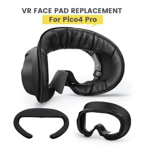 VR/AR Accessorise VR Face Cover Interface Support Éponge Face Pad Remplacement Pour Pico 4 VR Casque Lavable Résistant À La Sueur PU Cuir Visage 230809