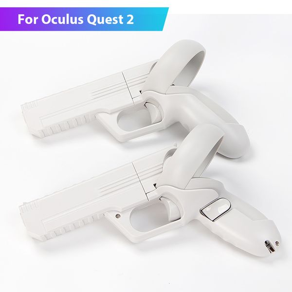 VR AR Accessorise VR Shooter Games Pistolet pour Oculus Quest 2 Contrôleurs Pistolet Expérience de jeu FPS améliorée Poignée de raquette de tennis de table pour 230927