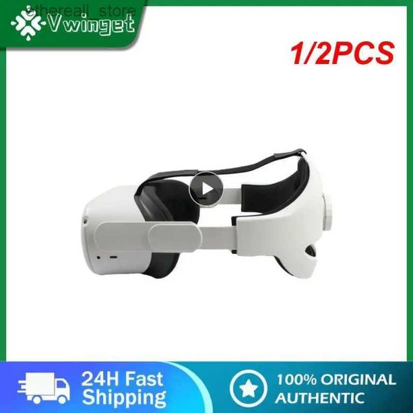 Dispositivos VR / AR 1/2PCS ajustables 2 diademas virtuales VR correas de élite soporte para mejorar la comodidad y mayor acceso a la realidad Q240306