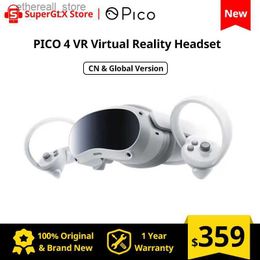 VR/AR-apparaten 100% Pico 4 VR Hoofdgedragen Multi functionele Virtual Reality Hoofdgedragen Pico 4 3D VR-bril 4K+Display voor Metaverse en streaming games Q240306