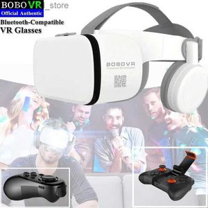 VR/AR-apparaten BOBO VR Z6 Draadloze 3D-bril Virtual Reality Box Google Paperboard Stereomicrofoon Helm 4.7-6.5 Smartphone + joystick Q240306