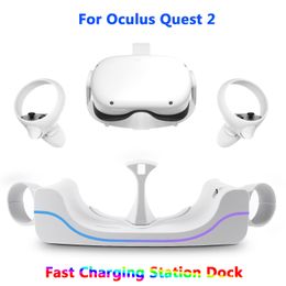 Dispositivos VR / AR para Oculus Quest 2 Estación de carga rápida Soporte de base USB Tipo-c Soporte de cargador magnético para Oculus Quest 2 Controlador de auriculares VR 221012