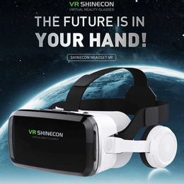 Dispositivos VR / AR G04BS VR Realidad virtual Gafas 3D Caja Estéreo VR Casco de cartón Adecuado para IOS Android Smartphone Brazo basculante inalámbrico Q240306