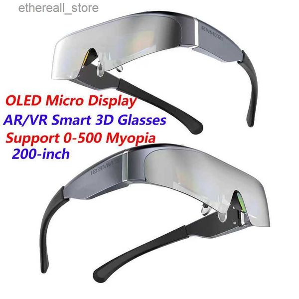 Appareils VR/AR Dernières lunettes 3D AR lunettes intelligentes VR pliables avec un écran de 200 pouces prenant en charge 0-500 myopie OLED affichage dispositif de visualisation de jeux de cinéma maison Q240306