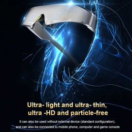 Dispositivos VR / AR Gafas inteligentes 3D AR / VR de lujo nivel de cine Pantalla grande de 200 pulgadas compatible con dispositivos de juegos domésticos plegables ultraligeros y delgados de 0-500 miopía Q240306