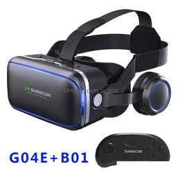 VR / AR Devices Original Shinecon 6.0 Réalité virtuelle Smart 3D Lunettes Casque Casque avec télécommande Jeu vidéo 221014 Drop Deliv Dh2Tq