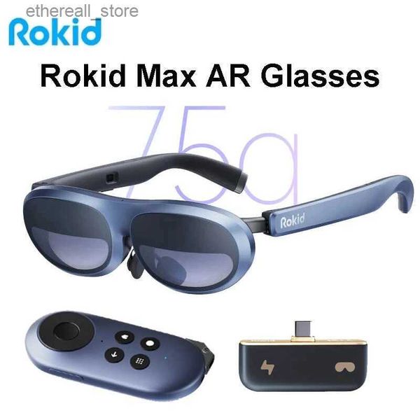 Appareils VR/AR Rokid Max AR Lunettes intelligentes 3D Micro OLED 215 Max Écran 50 FoV Lunettes VR adaptées pour mobile/Switch/PS5/Xbox/PC VR Machine tout-en-un Q240306