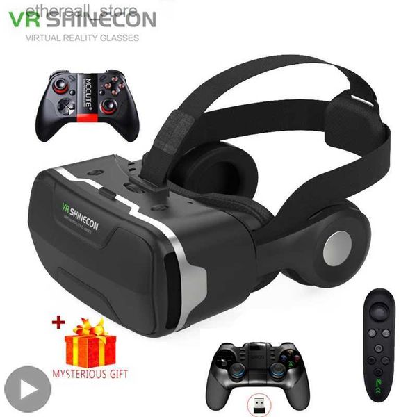 Dispositivos VR/AR Shinecon Realidad Virtual VR Gafas Dispositivo Cabeza 3D Casco Viar Lente Gafas Q240306