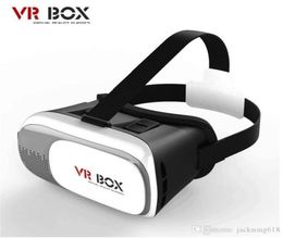VR Box 3D lunettes casque téléphones de réalité virtuelle étui Google carton film à distance pour téléphone intelligent VS Gear Head Mount plastique VRB1663014