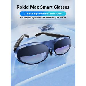 VR-bril 2023 Rokid Max AR 3D Smart Micro OLED 215Max scherm 50 FoV-weergave voor telefoons Schakelaar PS5 Xbox PC Alles in één 231005