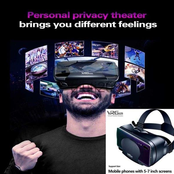 Gafas VR Gafas 3D VR Gafas portátiles de realidad virtual VR Gafas 3D de realidad virtual Blu-ray Smart VR Player para teléfonos Ajustable x0801