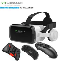 VR lunettes G04BS sans fil 3D boîte de réalité virtuelle Google carton stéréo micro casque casque pour 4772 "SmartphoneJoystick 231202