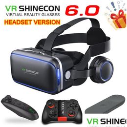 VR -bril Originele Shinecon 6.0 Standard Edition en Headset Version Virtual Reality Helmets Optionele controller LJ200919 Drop Delive OT9OG
