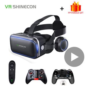 VR Bril Shinecon 6.0 Casque VR Virtual Reality Bril 3D Bril Headset Helm Voor Smartphone Smart Telefoon Viar Verrekijker Video game 230630