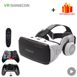 VR Lunettes Shinecon Casque Casque 3D Réalité Virtuelle Pour Smartphone Smart Phone Casque Lunettes Jumelles Jeu Vidéo Wirth Objectif 231202