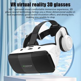 Glasias VR Shinecon Reality Virtual G60E Glasias 3D Google Cartón de cartón Casco para Android SmartPhoireless Rocker 240506