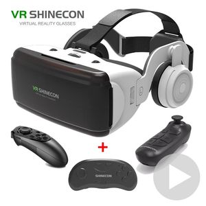 VR-bril VR 3D-bril Virtual Reality stereoscopische telefoon videofilm voor 4,7-6,0 inch helm kartonnen smartphone met gamepad 231204