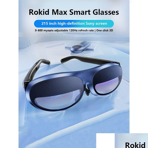 Lunettes VR Lunettes VR 2023 Rokid Max AR 3D Smart Micro Oled 215Max Sn 50 Fov Visualisation pour téléphones Switch PS5 Xbox PC Tout en un 231005 G Otdcf