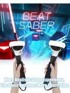 VR Light Handle VR Touch Controller pour Oculus Quest 2 Beat Saber Games Stick-style Long Stick Handle Extension Grips Stand 240115