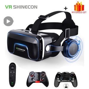 VR SHINECON 10.0 CASQUE CASQUE 3D Lunettes Virtual Reality Headsout pour smartphone Smart Phone Goggles Video Game Viar Binoculars 240410